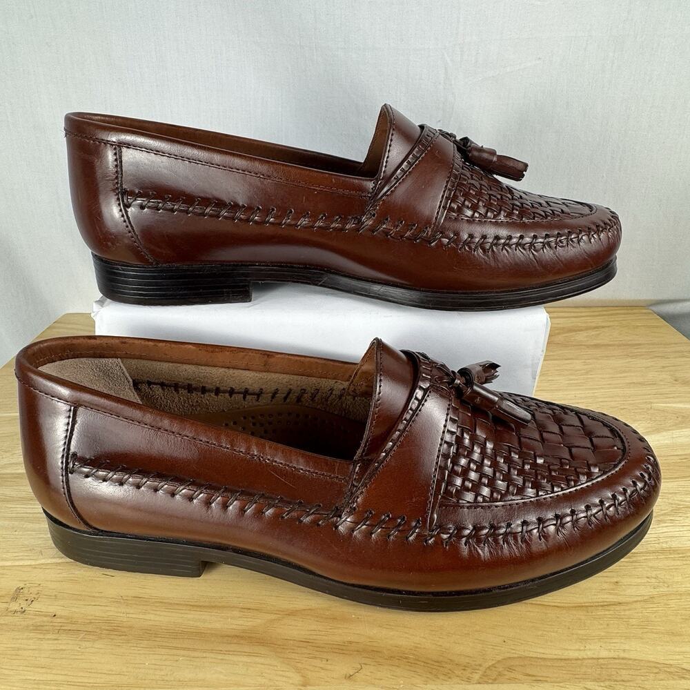 Giorgio Brutini Le Glove Brown Leather Tassel Loafers Men’s 10M NWOB
